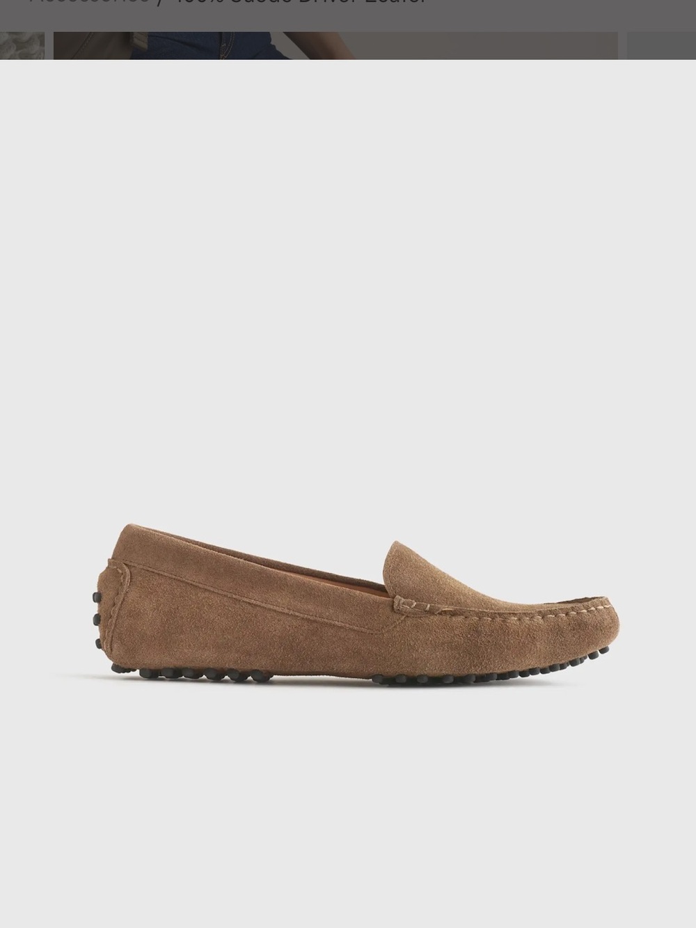 Quince Women's Suede Driving Loafers in Brown - Picture 2 of 9